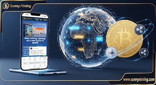 Sunny Mining announced the expansion of its global cloud computing capacity, with average daily revenue for BTC, ETH, and XRP users reaching $7,200.
