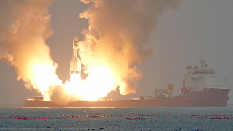 China's Gravity-1 rocket makes its second sea launch - news.cgtn.com