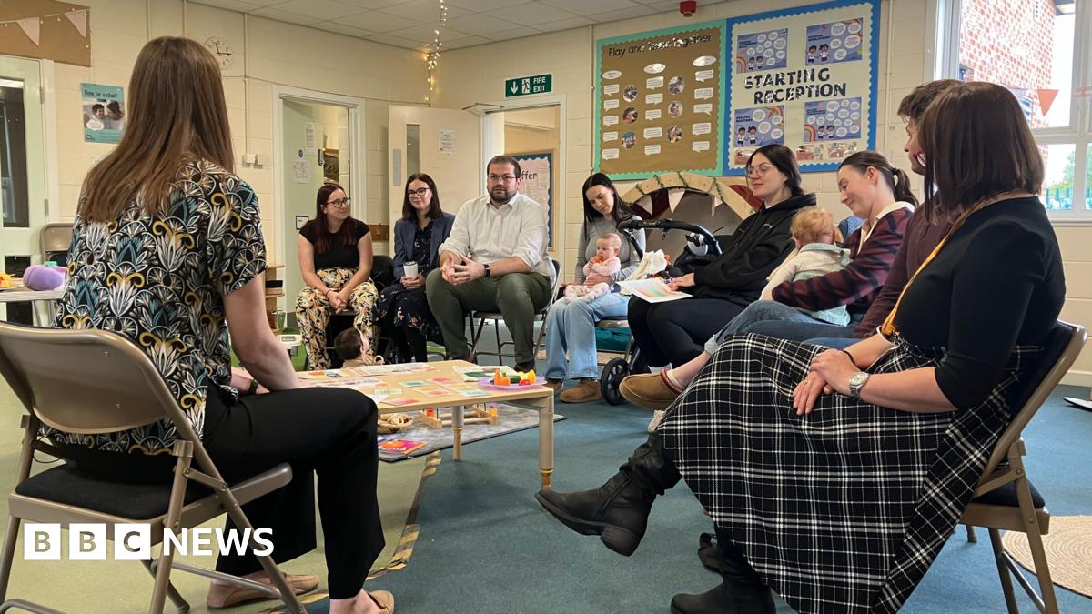 Young parents in a group discussion about the importance of healthy eating for their babies