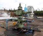 Mazama Energy’s wellhead that’s connected to tubes going thousands of feet deep in the ground on September 9, 2025. The company with its partners is hoping to tap into an uncommon energy source that could help Oregon and the rest of the region meet its renewable energy goals — Super Hot Rocks.