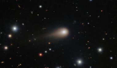 3I/ATLAS with its tail, which could eventually be directly detected by Europa Clipper or Hera. Credit - International Gemini Observatory/NOIRLab/NSF/AURA/Shadow the Scientist