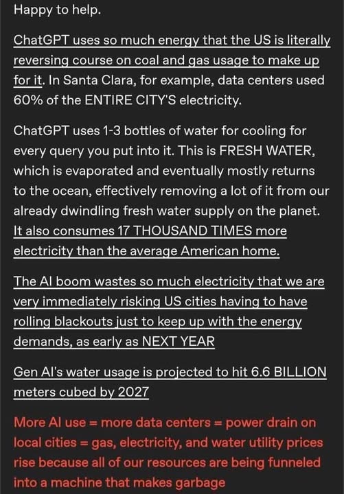 ChatGPT Power Consumption 