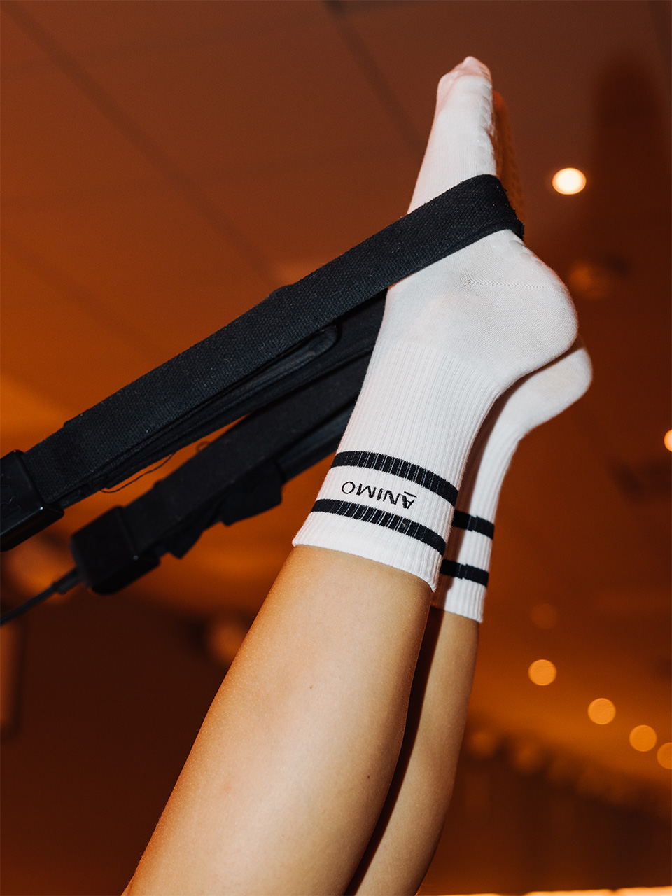 Pilates socks sold at Animo studios, brussels
