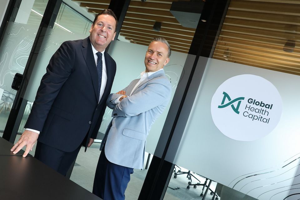 Graham Byrne and David Crimmins of Global Health Capital. Photo: John McElroy