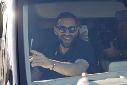 Segev Kalfon returns to his home in Dimona, southern Israel, on Sunday.