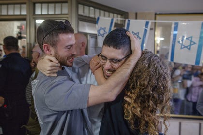 Evyatar David returns to his home in Kfar Sava, on Sunday.