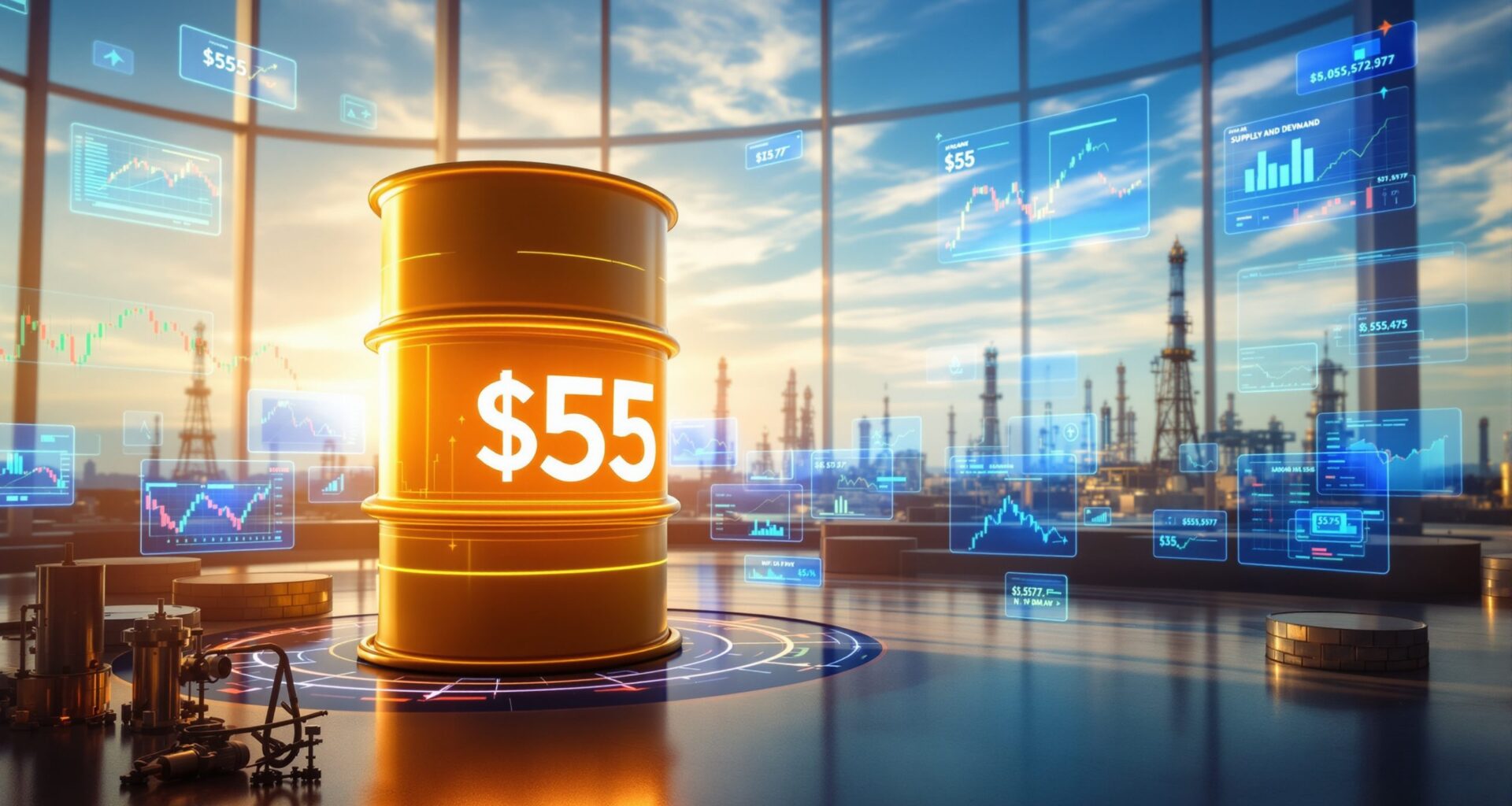 WTI crude oil retest at $55.