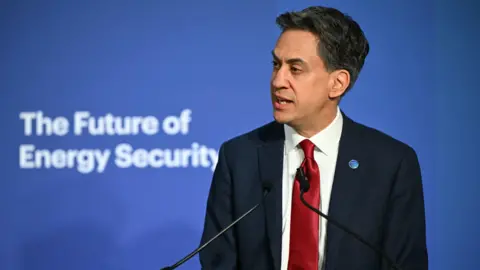 PA Media Ed Miliband at Lancaster House, London, speaking to open the International Summit on the Future of Energy Security hosted by the Energy Security and Net Zero Secretary and IEA Executive Director Fatih Birol. Picture date: Thursday April 24, 2025. PA Photo.
