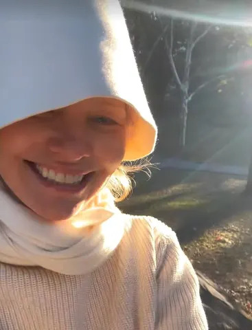 Pamela Anderson / Instagram Pamela Anderson in white felt hat