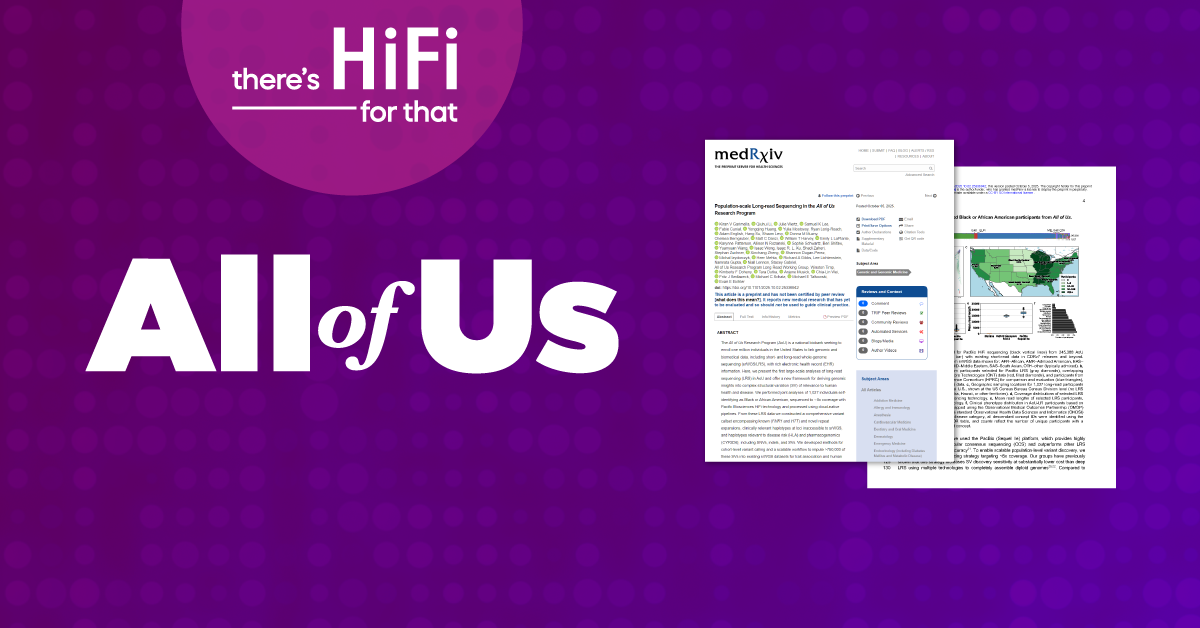 Landmark All of Us study demonstrates HiFi sequencing as the key to uncovering disease variants