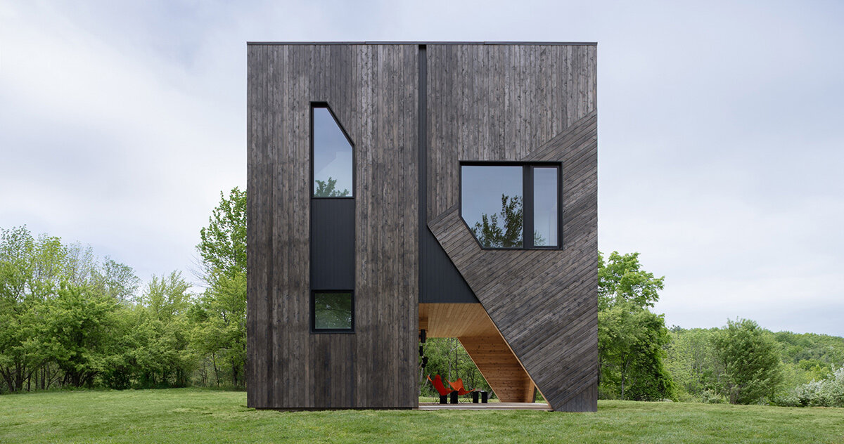 FORMA's 'house on a hill' is a sculptural, cedar-clad box in NY