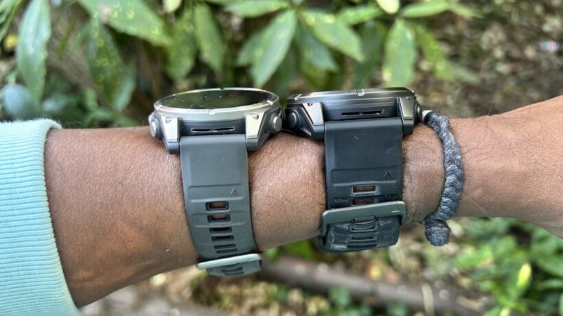 Garmin Fenix 8 Pro AMOLED (left) and MicroLED (right)