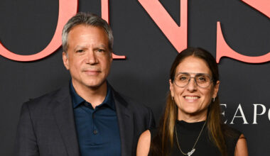 Michael De Luca, Pamela Abdy at the Weapons World Premiere held at The United Theater on Broadway on July 31, 2025 in Los Angeles, California.