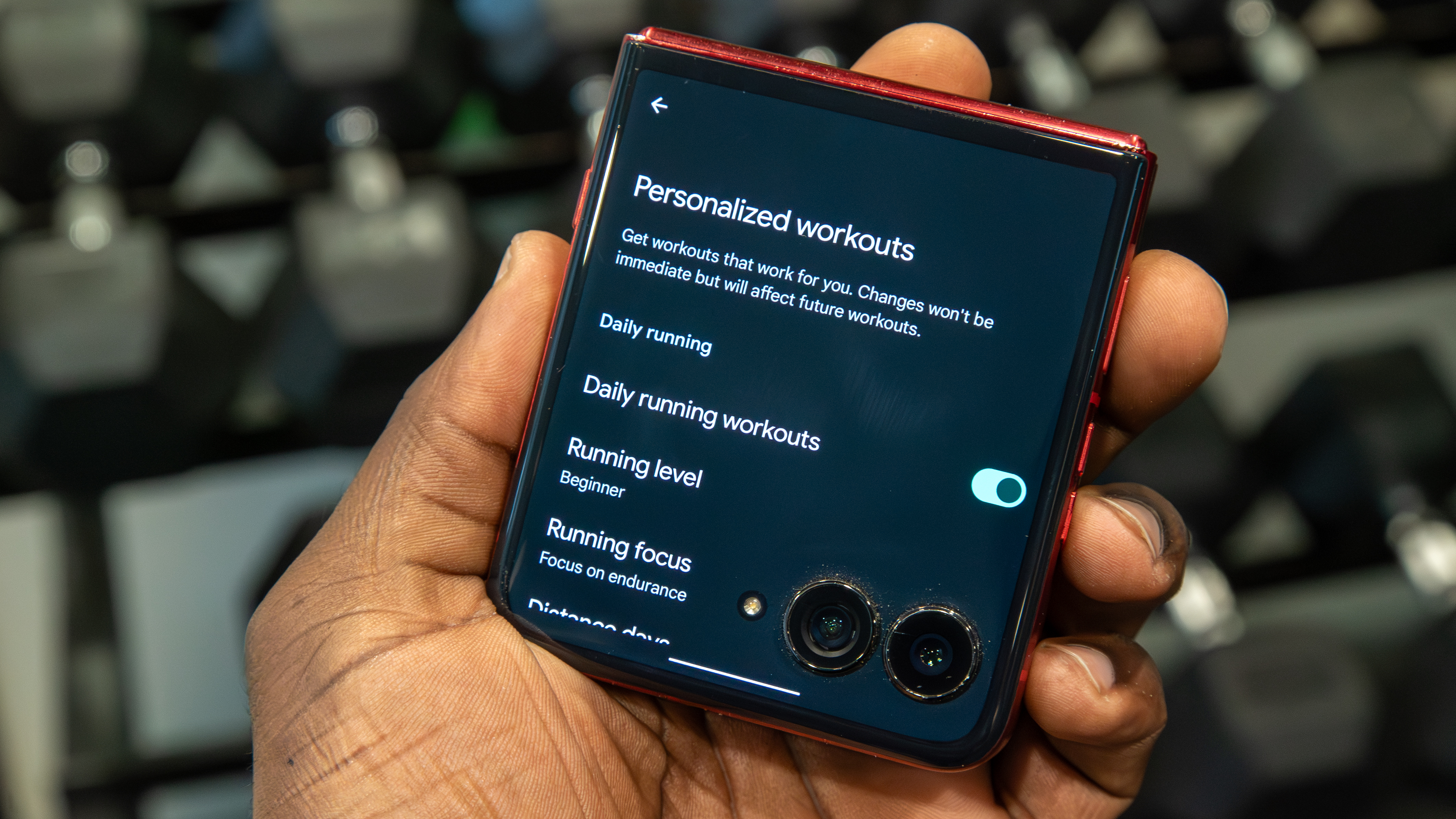 Fitbit Personalized workouts customization screen