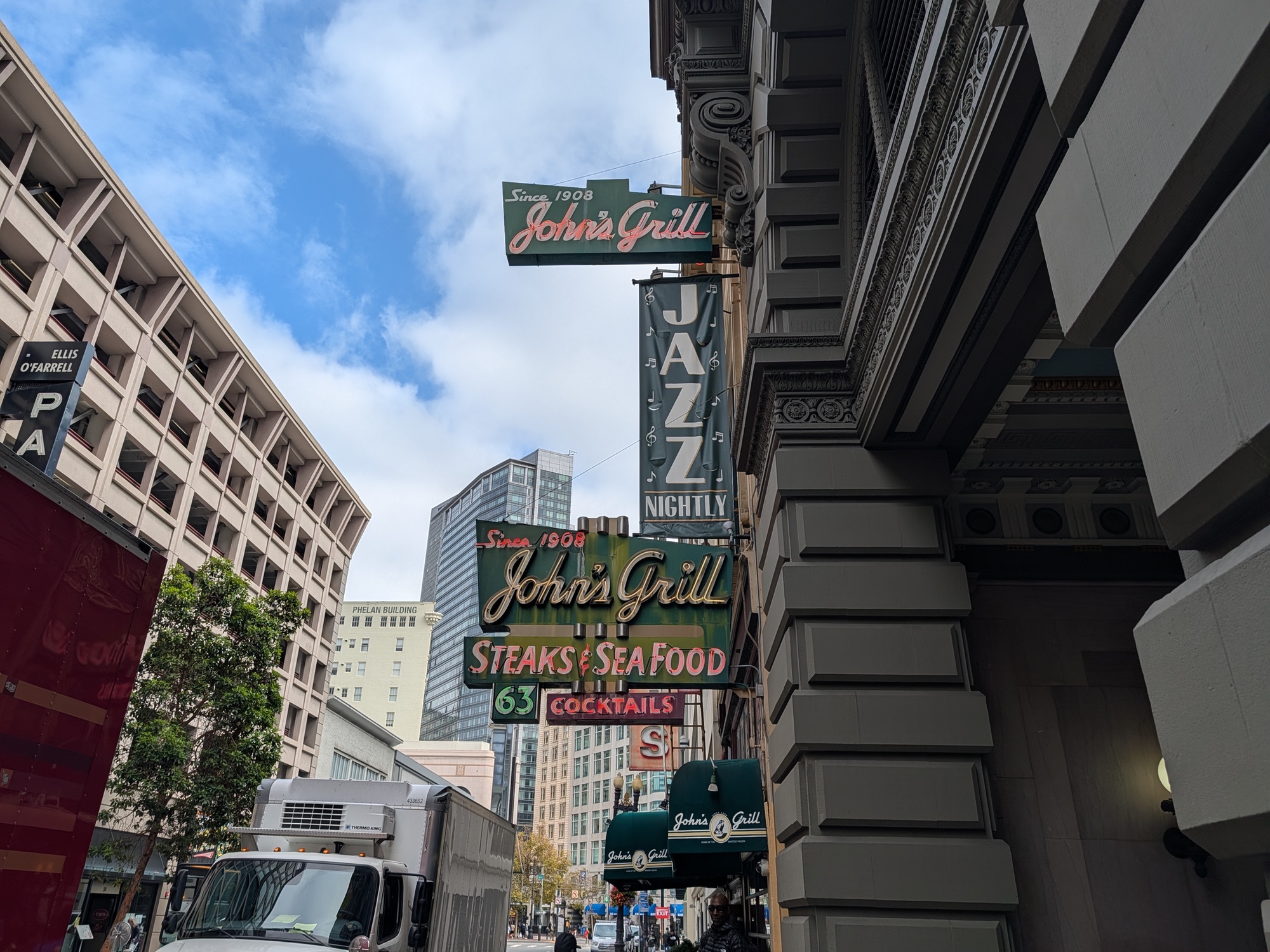 John's Grill sign shot by Pixel 10 Pro