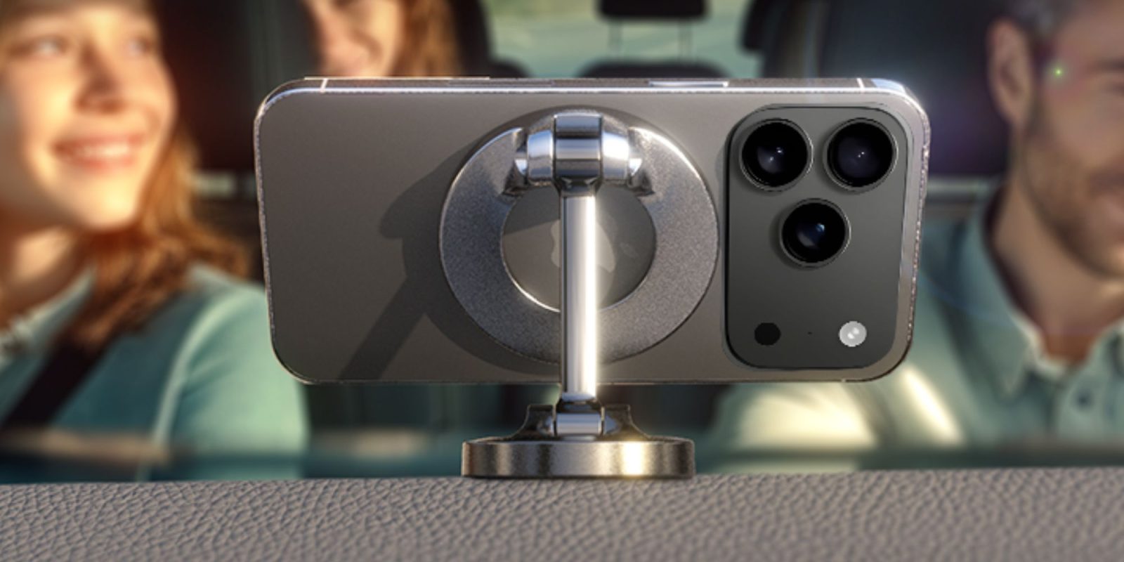 Image showing a render of LISEN's MagSafe car mount.