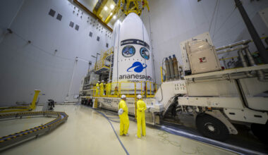 MetOp-SG-A1 and Sentinel-5 upper-composite ready to roll to the launch pad