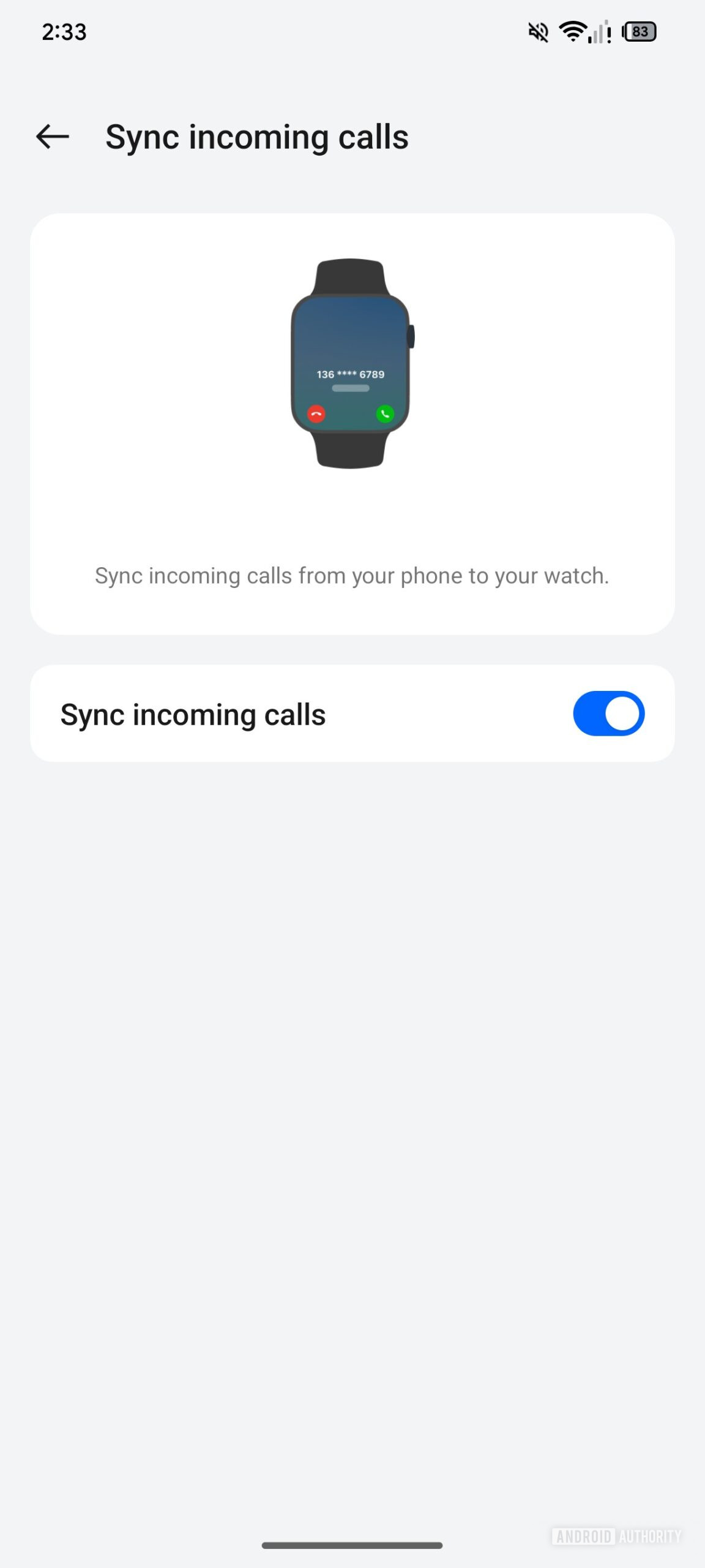 OHealth Sync Incoming Calls Apple Watch