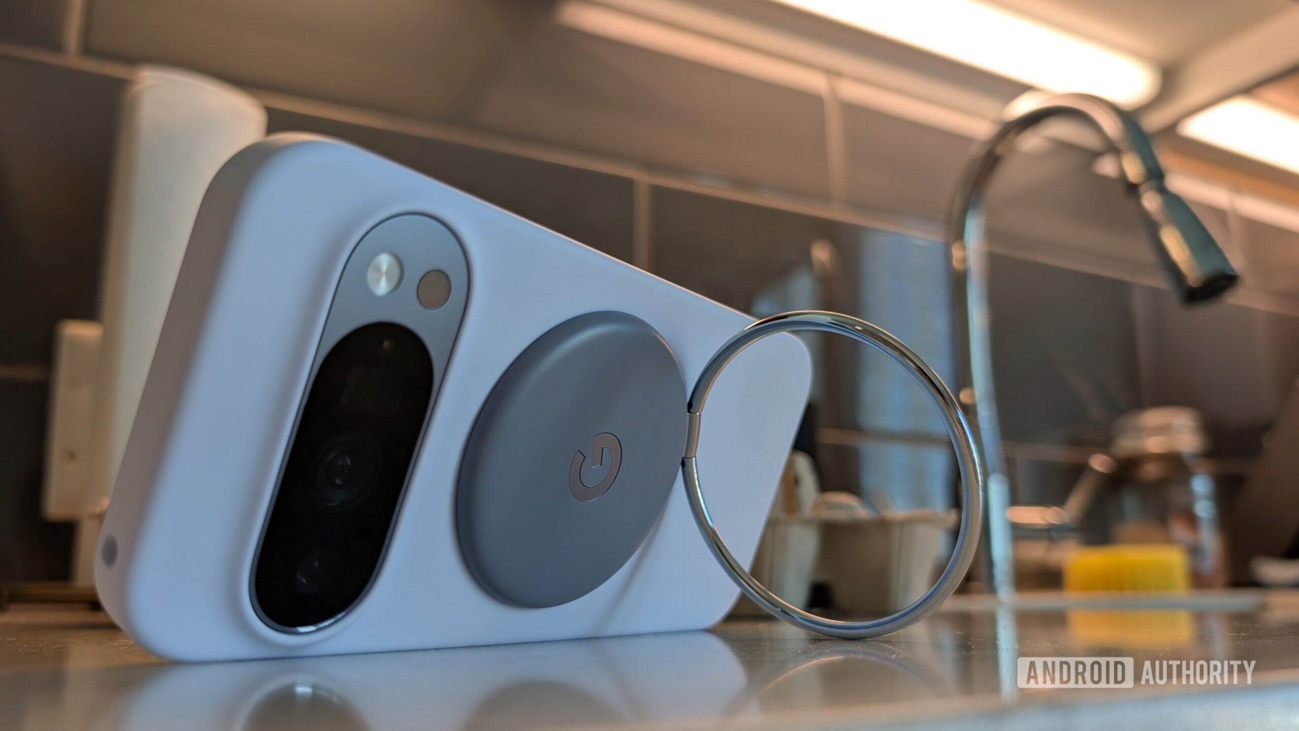 Pixelsnap Ring Stand on Pixel 10 Pro in Pixelsnap Case in kitchen