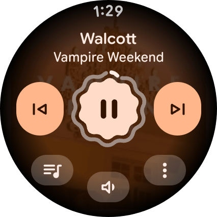 Pixel Watch media controls