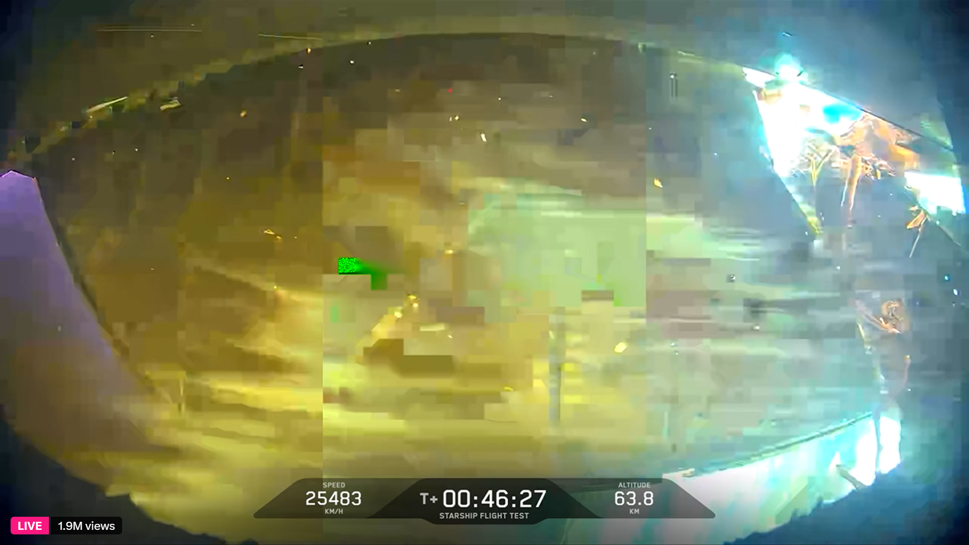 SpaceX Starship Flight 9 burns up after losing control on May 27, 2025.