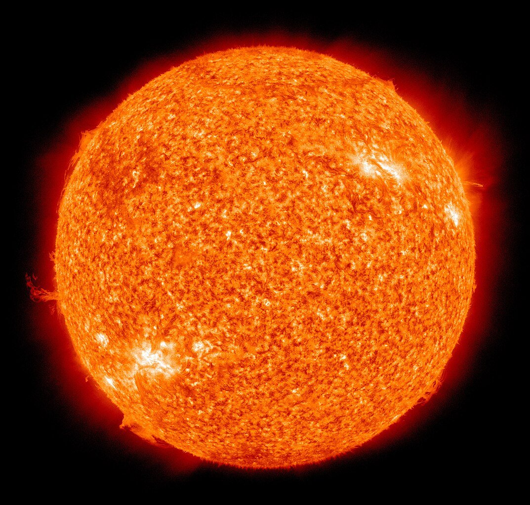The Sun photographed at 304 angstroms by the Atmospheric Imaging Assembly (AIA 304) of NASA's Solar Dynamics Observatory (Credit : NASA/SDO (AIA))