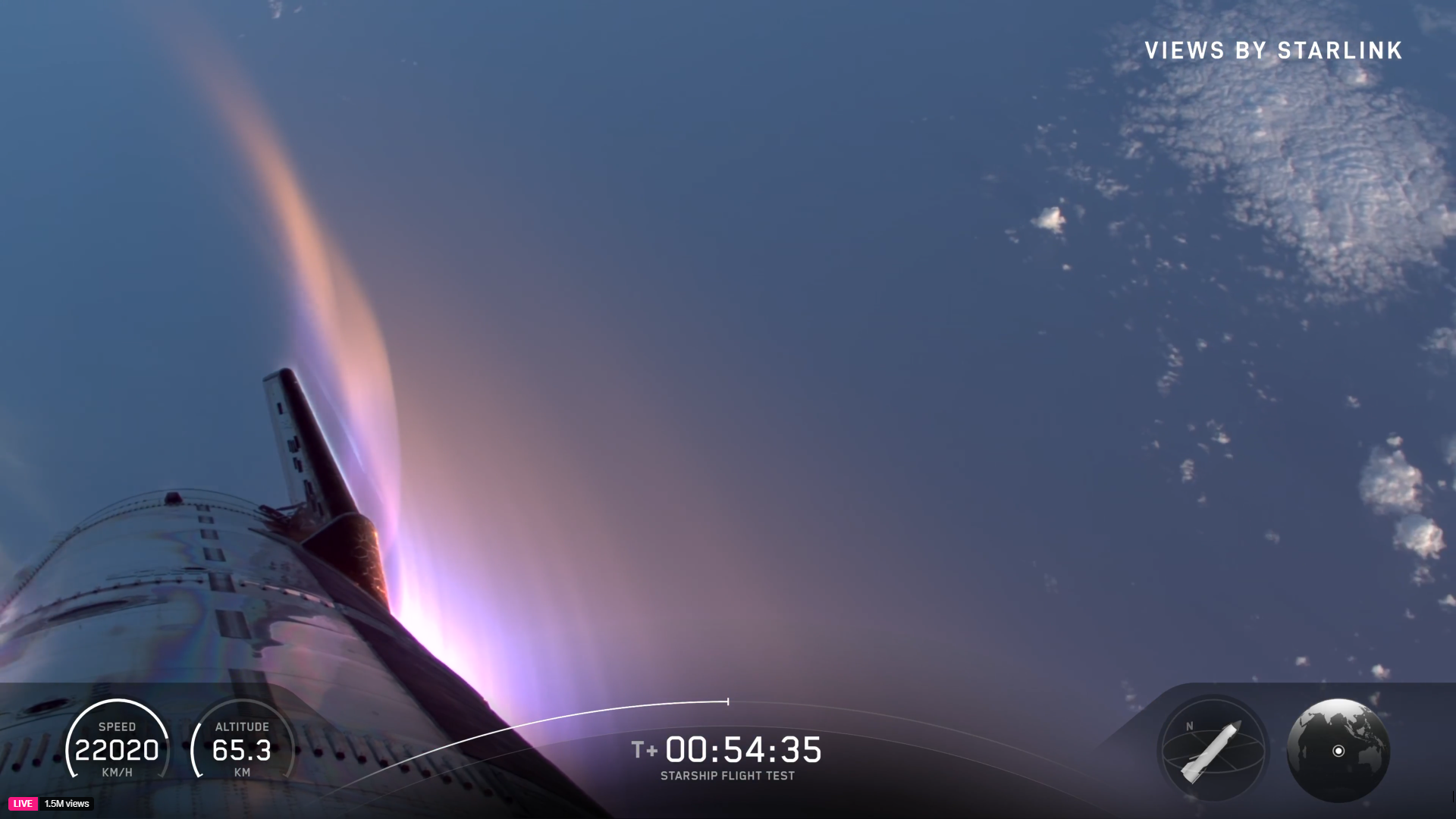 Starship Flight 11 reentry