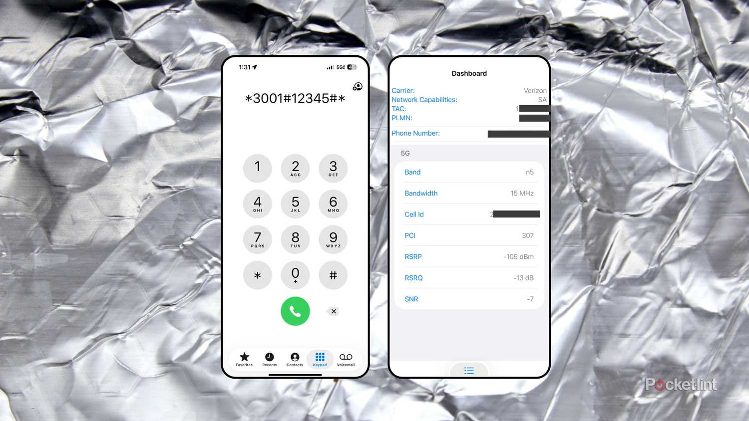 Field Test Mode on iOS. 