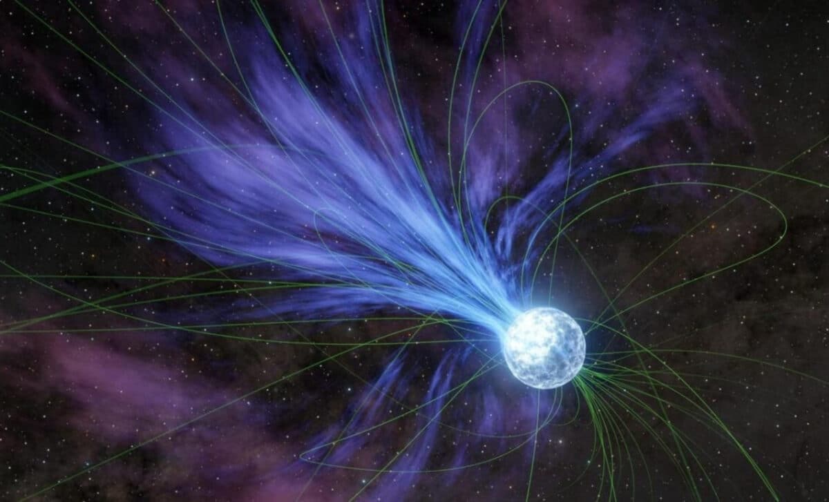 An Artist’s Impression Of A Magnetar Losing Material Into Space, Which May Have Caused A Fast Radio Burst Detected By Nasa In 2022