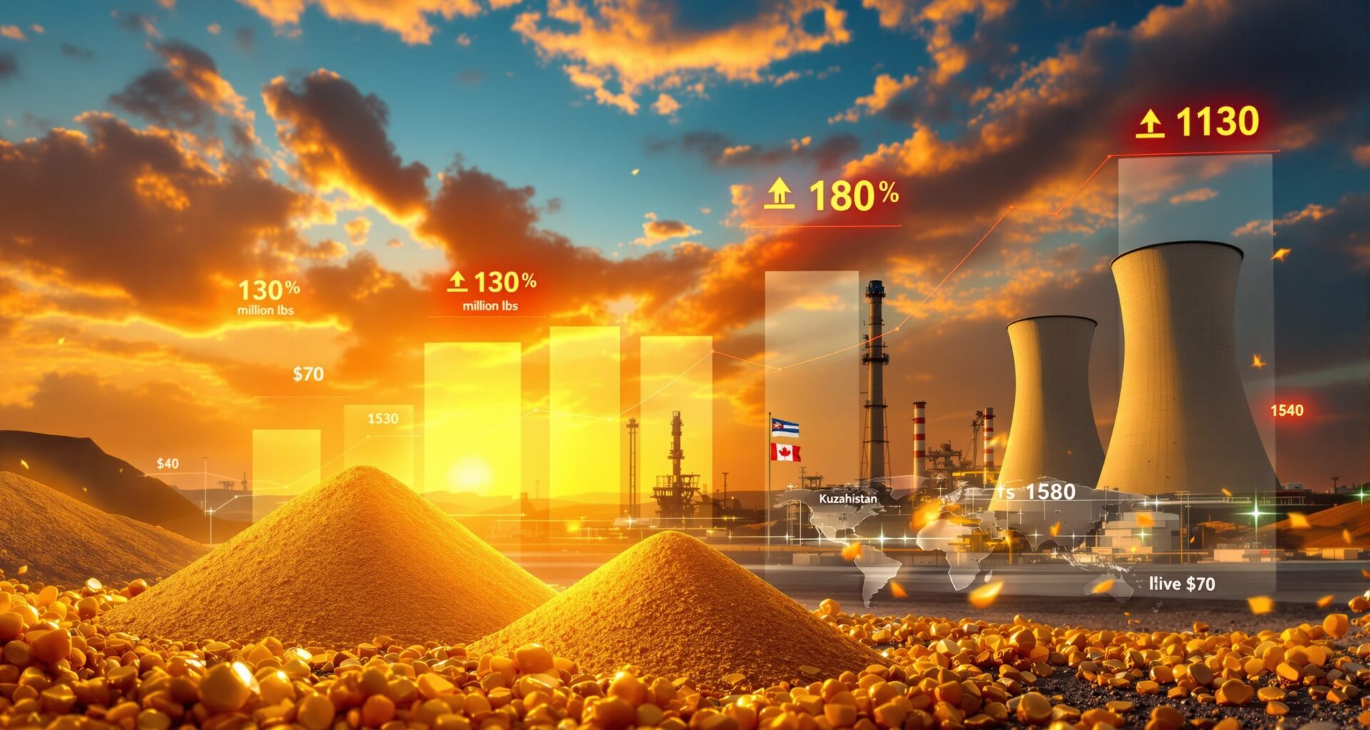 Uranium market supply shortfall visualized with graphs.