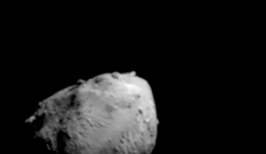 Asteroids Didymos &amp; Dimorphos as seen from DART. Credit - NASA/Johns Hopkins APL