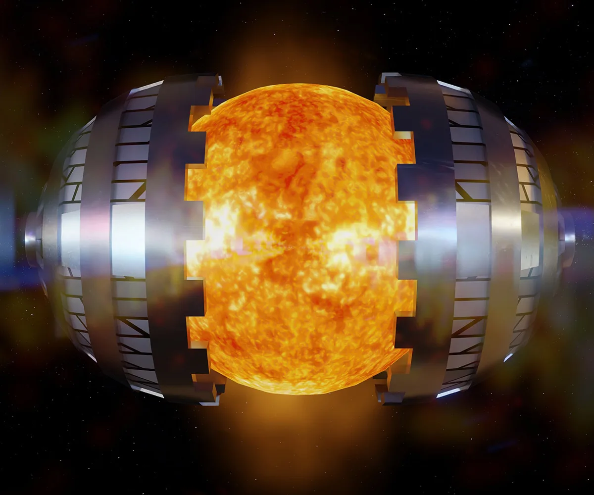 Artist's impression of a Dyson sphere around our Sun. Credit: Love Employee / Getty Images