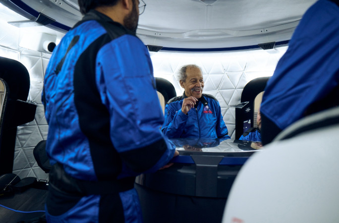 Ed onboard Blue Origin