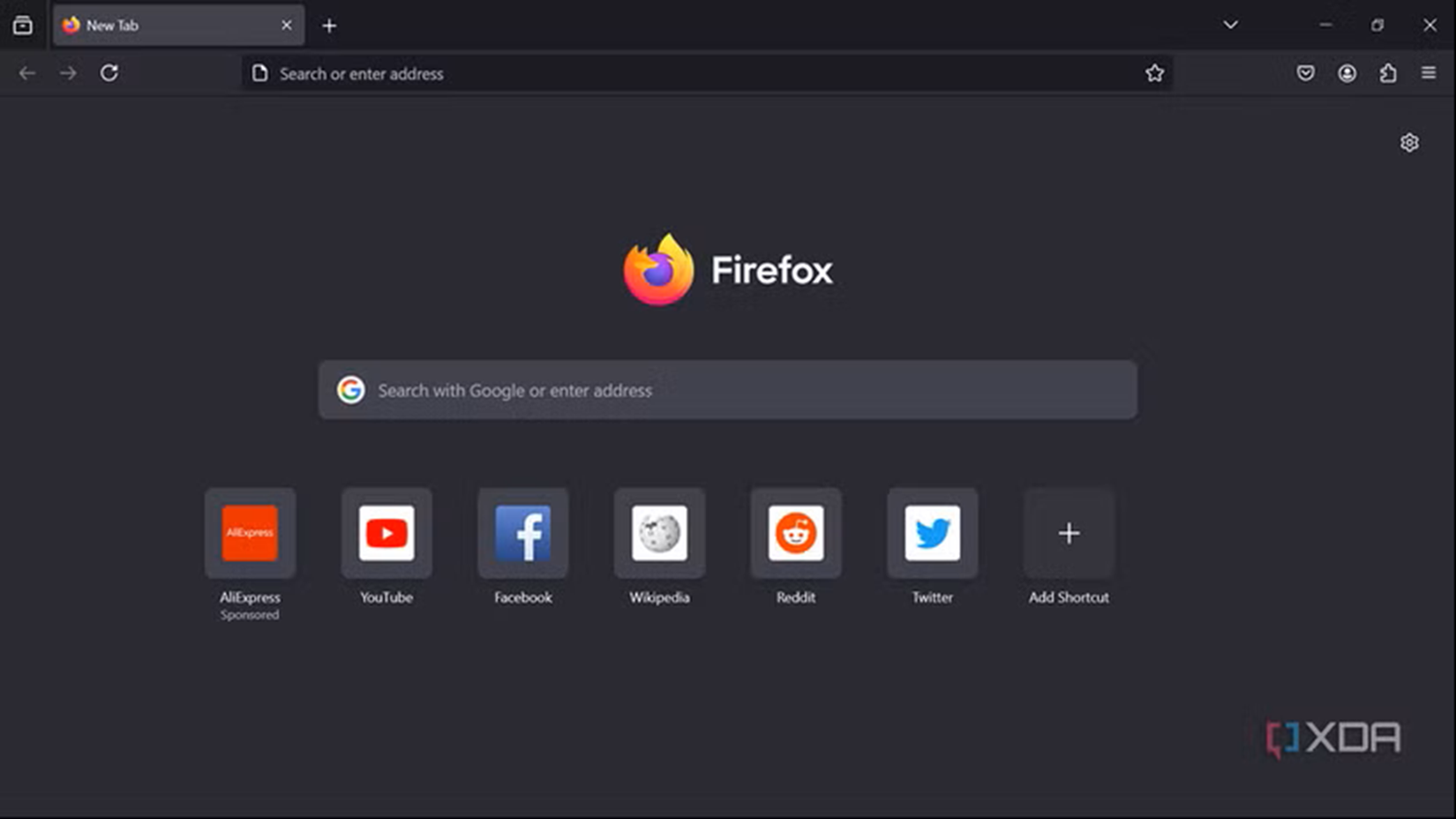 Screenshot of Firefox Portable user interface