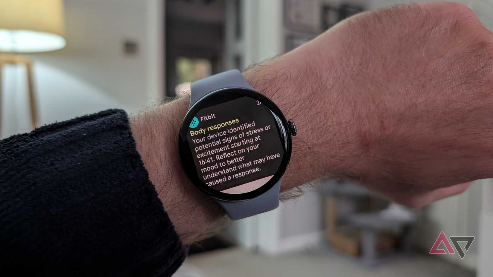 A Fitbit Body Response notification on the Pixel Watch 4