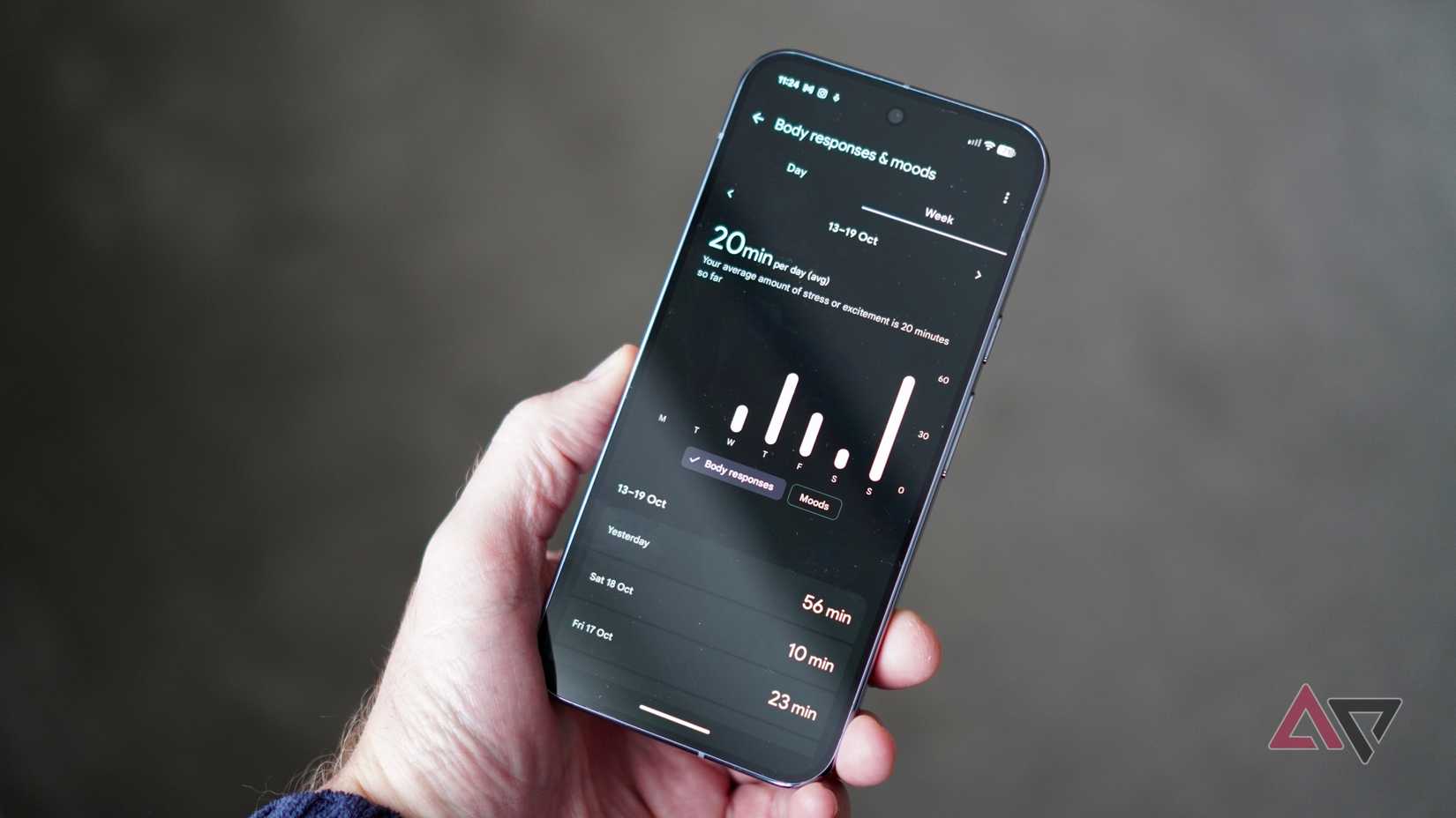 The Body Response feature in the Fitbit app