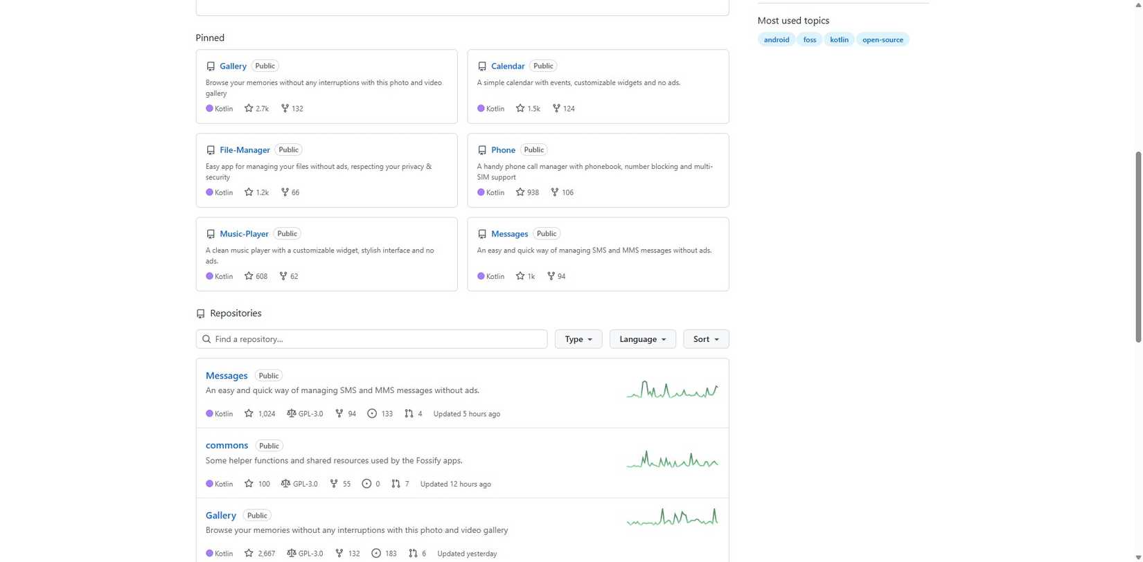 Fossify GitHub app repository