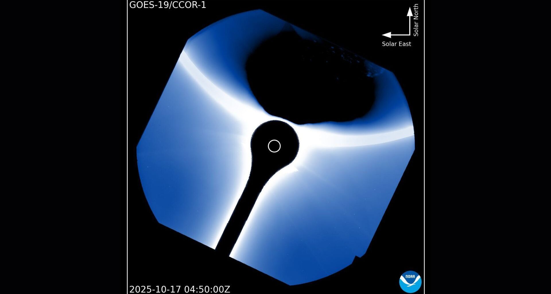 Earth photobombs the sun in satellite image photo of the day for Oct. 23, 2025