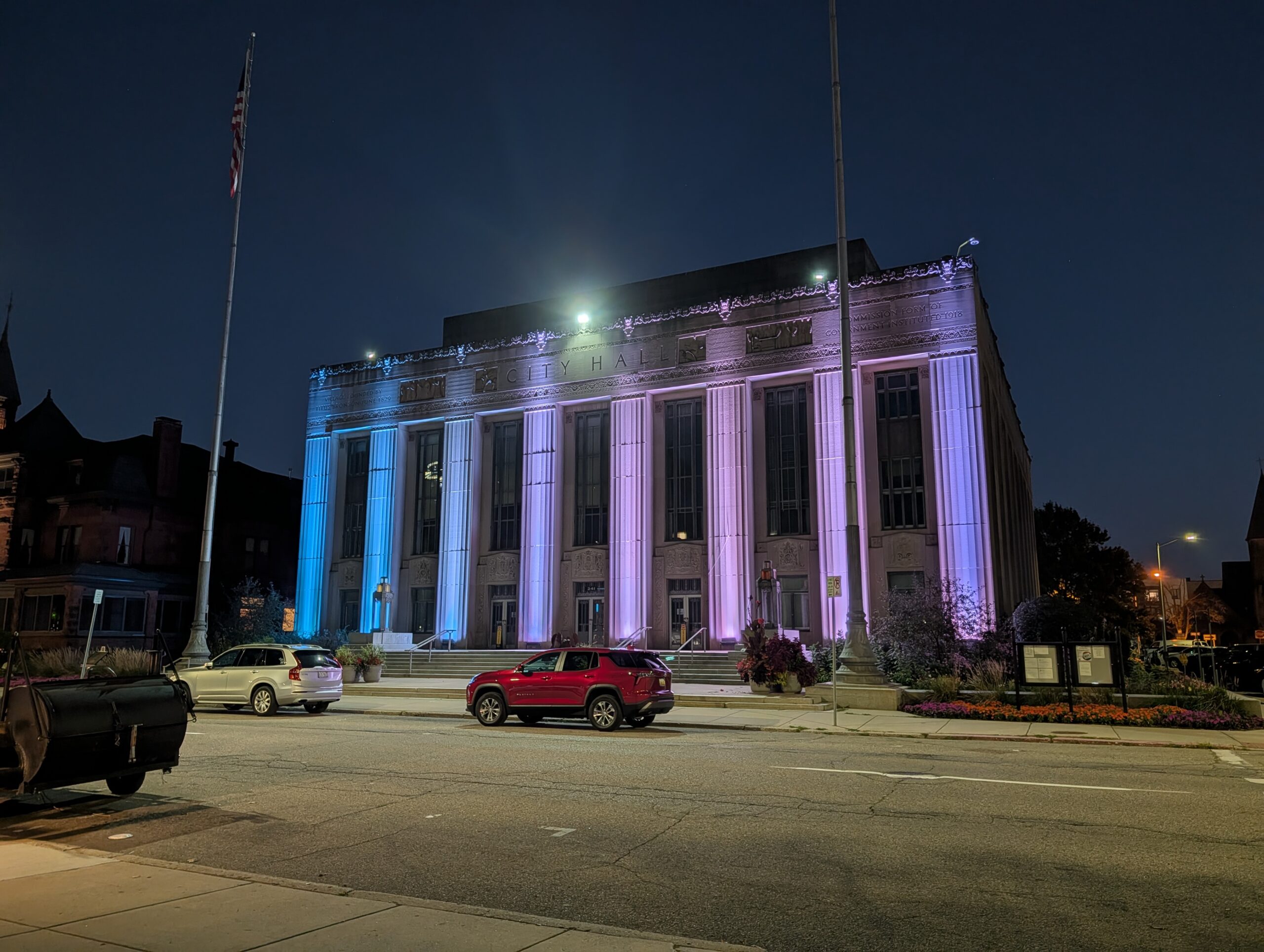 A photo of Kalamazoo City Hall, taken with the Pixel 10 Pro.