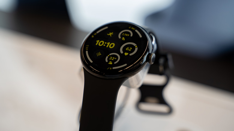 a black Google Pixel Watch 3