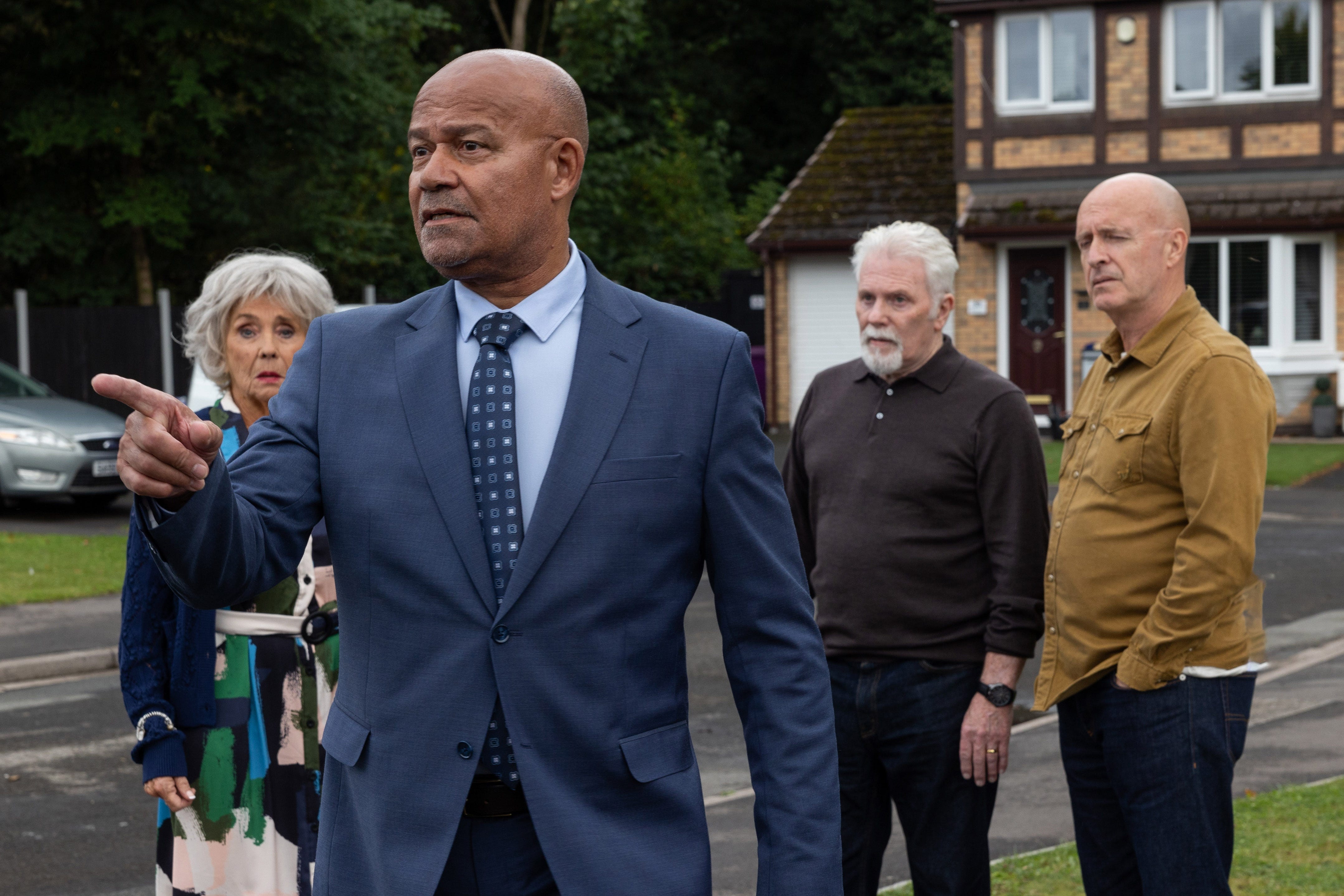 sheila grant, donny clark, billy corkhill and barry grant in the hollyoaks and brookside crossover