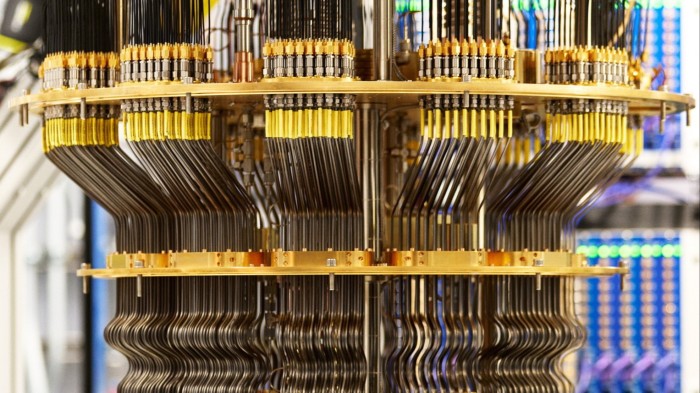 Side view of a quantum computer