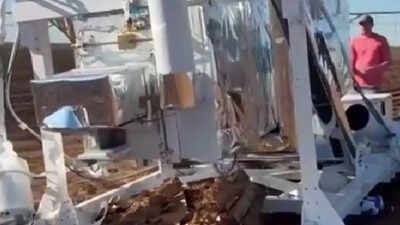 Huge NASA research equipment falls from sky onto Texas farm; local woman stunned | Watch