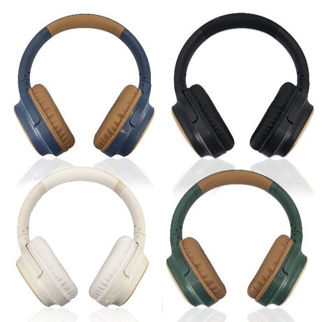 four colour versions of Accuratus Bio Sound Headphones on a white background