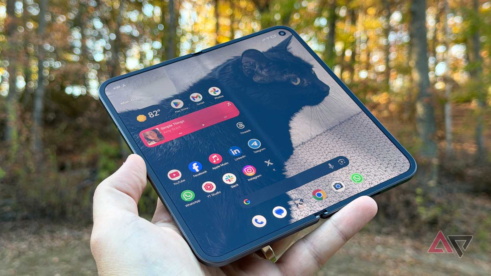 Internal display of the Google Pixel 10 Pro Fold