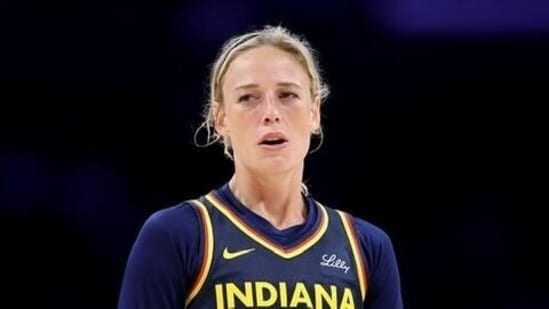Indiana Fever’s Sophie Cunningham has faced multiple fines this WNBA season.(Getty Images via AFP)