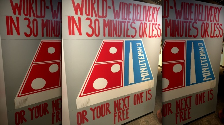 Parody Domino's ad with a Minuteman II missle