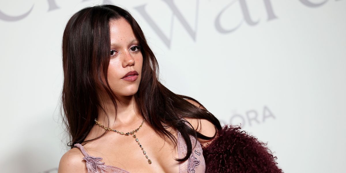 Jenna Ortega Is Sheer Perfection in a Plunging Lace Dress