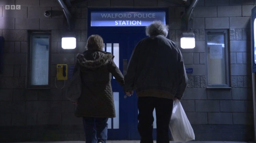 julie accompanies nigel to the police station, eastenders