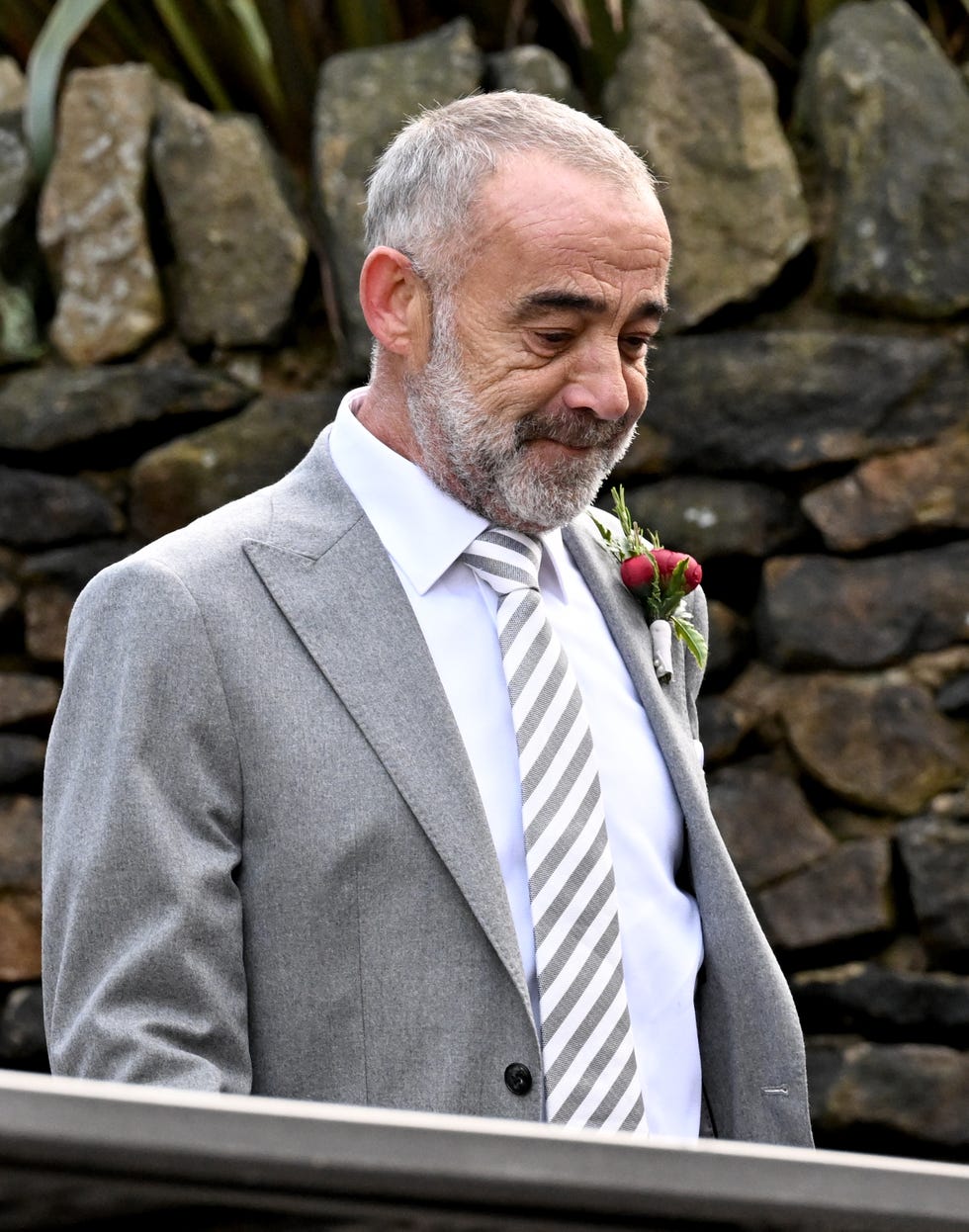 michael le vell as kevin webster filming coronation street wedding scenes